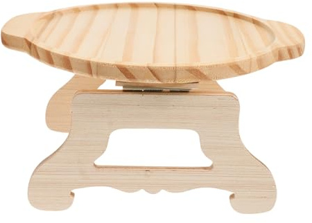 Ipetboom Mesa Auxiliar Plegable De Bambú Bandeja para Brazo De Sofá Multifuncional para Aperitivos y Postres