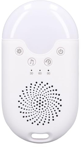 Fockety Macchina del Rumore Bianco, 21 Suoni Macchina del Suono Ricaricabile per Bambini, con Timer, Livelli di Volume, Blocco di Sicurezza per Bambini, Funzio di Memoria, Luce, Musica