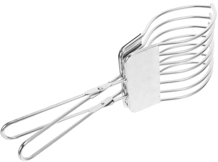 Ipetboom Pinza da Cucina in Acciaio Inossidabile per Affettare e Grigliare Multifunzione per Arrosti Pane e Barbecue Strumento Resistente e Riutilizzabile per Fette Uniformi