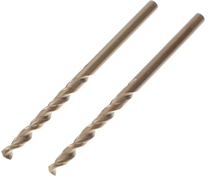 SOPOTUTU Brocas para Metal de Carburo M35 Certificadas, 2 Piezas de 3,2 Mm, Resistentes a Desgaste para Acero Inoxidable, Acero Endurecido, Aluminio y Cobre, Juego Profesional