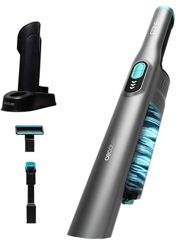Cecotec Aspiradora de Mano - Motor Digital Conga Rockstar Micro Essential. 90W, Poder de Succión 13kPa, Autonomía 40mins, 2 Modos de Potencia, Accesorio 2en1, Accesorio Tapicerías y Base de Autocarga