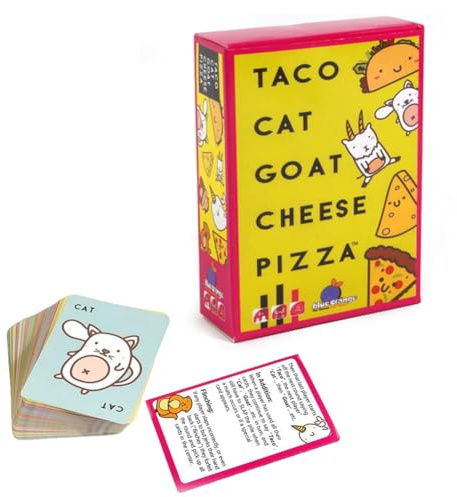 HAUZMLL Taco Cat Goat Cheese Pizza Juego de cartas, juego de mesa para familias, juego de cartas para 2 a 8 jugadores, tiempo de juego de 10 a 30 minutos - Idioma inglés
