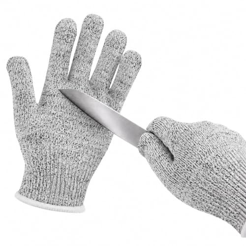 JXRSKJ 1 Paire Gants Anti Coupure, Gants Anti Coupure Cuisine et Gants de Travail, Protection Mains pour Femme et Enfant, Gant Jardinage Sécurisé pour Cuisine, Bricolage et Extérieur