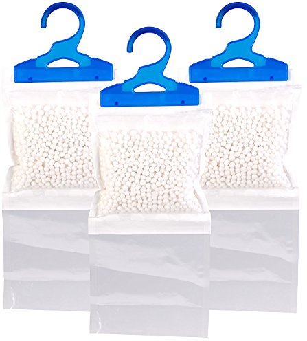 Sichler Haushaltsgeräte Raumentfeuchter: 3er-Set XL-Kleiderschrank-Entfeuchter zum Aufhängen, je bis zu 450 ml (Luftentfeuchter für Schrank, Luftentfeuchter Kleiderschrank, Kleiderbügel)