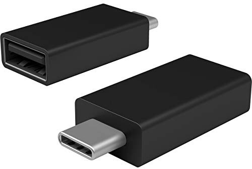 Microsoft Surface USB-C to USB-A Male/Female Adapter, Black