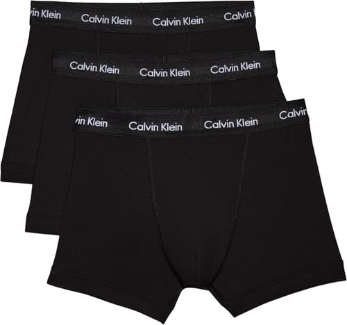 Calvin Klein Men’s 3 Pack Trunks with Logo Waistband