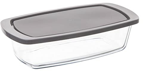 SG Secret de Gourmet Plat à Cake En Verre Avec Couvercle - 27 X 14 Cm