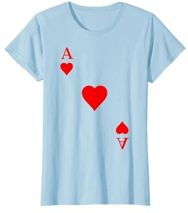 Spielkarte Herz Ass Poker Kartenspiel Karneval Kostüm T-Shirt
