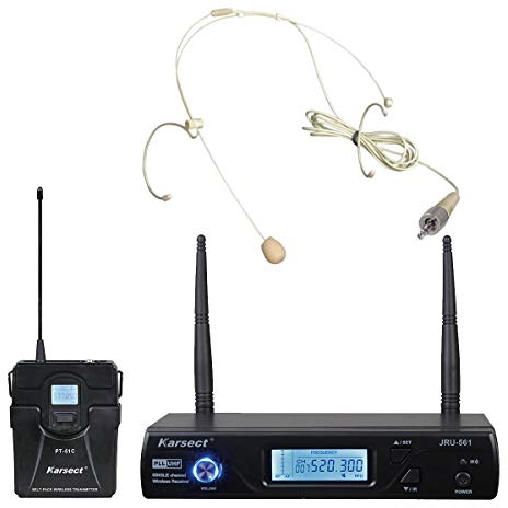 Karsect JRU-561 / PT-51C / HT-3A Drahtloses Mikrofonset mit dünnem Headset