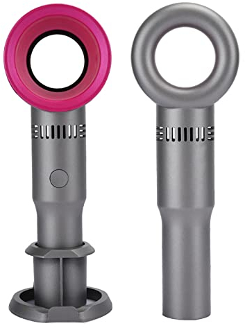 Heayzoki Ventilador de Mano, Ventilador sin aspas Mini Ventilador de Mano portátil USB Recargable Ventilador de refrigeración Personal portátil eléctrico de cuarta generación(Rosa roja)