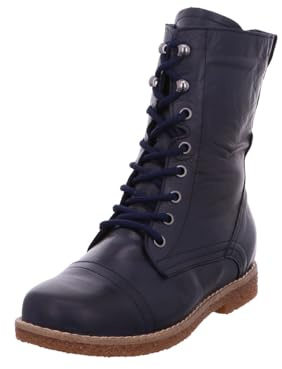 Andrea Conti Damen Stiefelette Schnürboot Leder 0348760 | Lederstiefelette mit Wechselfußbett Reißverschluss und Schnürung