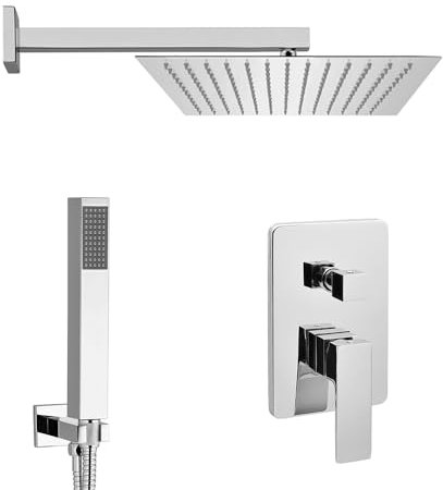 Kit Doccia Completo da Incasso con Miscelatore monocomando, soffione, doccetta e Presa d’Acqua con Flessibile