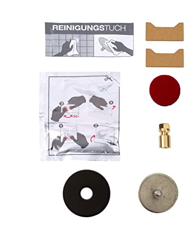KEUCO Klebe-Set Typ 10 für einarmigen Handtuchhalter, Ersatzrollenhalter, Kleben statt Bohren, Badezimmer oder Gäste-WC, Black Selection