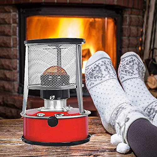 vikitim Poele Au Kerosene Universel Puissant, Réchauffeur De Kérosène Extérieur 4.6L Poêle À Pétrole À Mèche Double Combustion avec Sac De Transport pour Le Camping, Les Tentes, La Randonnée