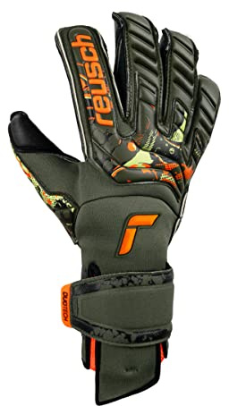 Reusch Attrakt Duo Evolution AdaptiveFlex Torwarthandschuhe gruenorangeschwarz, 8,5 Herren