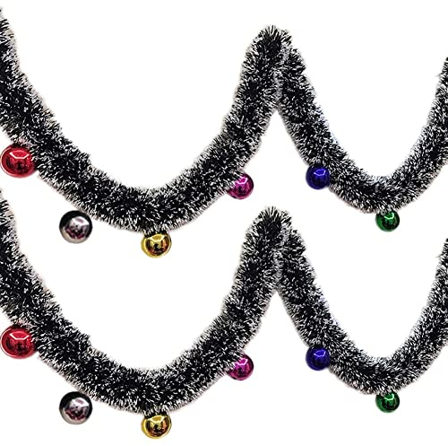 Vepoty 2pcs Weihnachten Tinsel Girlande Künstliche Weihnachten Hängende Girlande Dekorationen Ball Für Treppe Weihnachtsbaum Dekoration