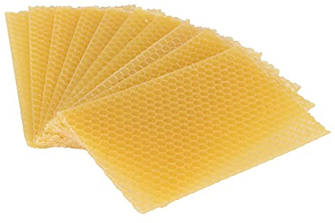 Bienenwachsblatt, Bienenwachsblatt, 10 Stück Bienenwachswabenblätter, Bienenwachsgrundierung, Bienenstockwachsrahmen für Möbel, Bodenpolitur, Kerzenherstellung, 5,1 X 3,5 Zoll