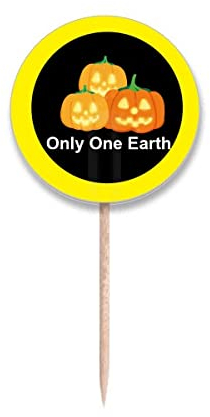 Earth Environmental Protect Peace - Banderas redondas para palillo de dientes