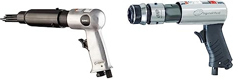 Sunex SX246 Pistol Grip Needle Scaler and Ingersoll Rand 114GQC Air Hammer - 3 PC Chisel Set