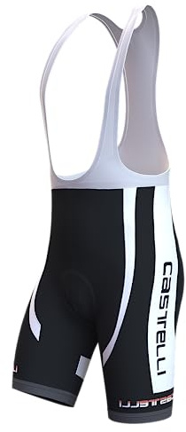 assocauicy Fahrrad TräGerhose Bib Shorts Herren,Anti-Rutsch Radlerhose Gepolstert Schnell Trocknend Atmungsaktiv Mit Taschen