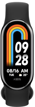 Xiaomi Mi Smart Band 8 (Global Version) Health & Fitness Tracker with 60Hz Refresh Rate 1.62 AMOLED Display, 16-Day Battery Life, Blood Oxygen, Heart Rate,Sleep & Stress Monitoring