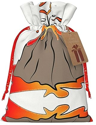 DURAGS Volcano Geschenktasche mit Kordelzug, schicke Stoff-Geschenktüte für Weihnachten – ideal für jeden Anlass