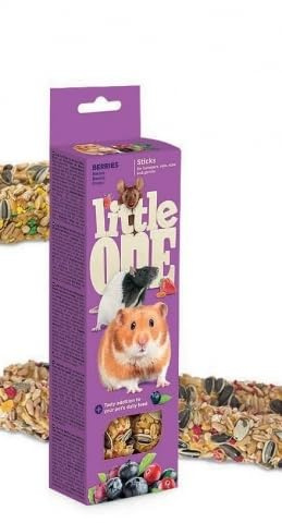 Little One Stick Snacks pour rongeurs lapins chinchillas Degus Cochon d'Inde Lot de 6 x 2 x 60 g