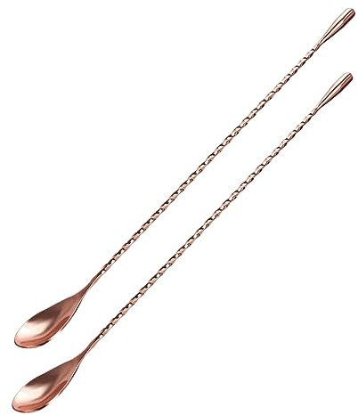COLLBATH 2St Barkeeper-Löffel kaffelöffel kaffeelöffel teeportionierlöffel Mini-Schneebesen Spiralförmiger Cocktaillöffel Kaffeerührlöffel Cocktaillöffel aus Edelstahl Rostfreier Stahl