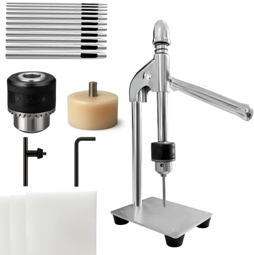 Medonala Dieser Leder Loch Puncher ist eine Heavy Duty Leder Stanzmaschine für DIY Leder Handwerk Stanzlöcher. Hauptsächlich an Lederhandwerksarbeiter für Stanz-, Prong- und Stanzprozess gerichtet.