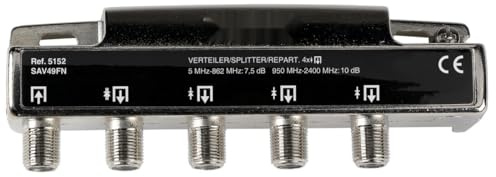 Repartidor 4 Salidas - Distribución de señal, fácil instalación, ideal para redes domésticas y profesionales.