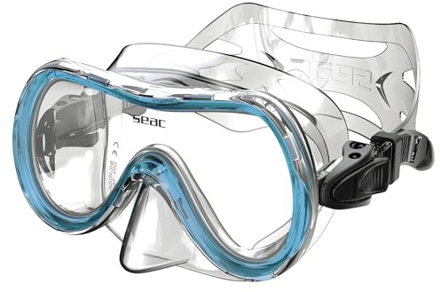 Seac Salina SLT, Máscara de Snorkel en Vidrio Templado y Facial hipoalergénico sin ftalatos, 2 tamaños Disponibles