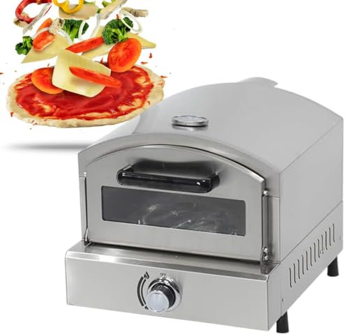 Four à Pizza D'ExtéRieur Multifonction Four à Pizza à Gaz De 12 Pouces Pour L'ExtéRieur, RéChaud à Pizza Au Propane Portable Pour Gril à GranuléS De Charbon De Bois,Gas