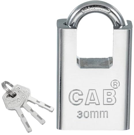 PATIKIL Lucchetti In Acciaio Inossidabile 30mm (1-3/16), Lucchetto Ad Alta Sicurezza Con Chiavi Diverse Scudo Protettivo Con Gancio Rinforzato E Chiavi Per Interno Esterno, Argento