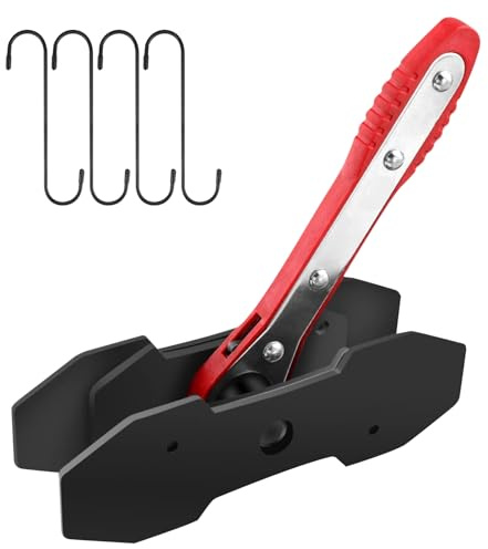 GOEDCH Strumento a Cricchetto per Pinza Freno: Retrattore per Pistoncino Freno, Rosso Set di Presse a Cricchetto con 4 Ganci di Sostituzione Pastiglie Freno per Riparazioni Freni Auto