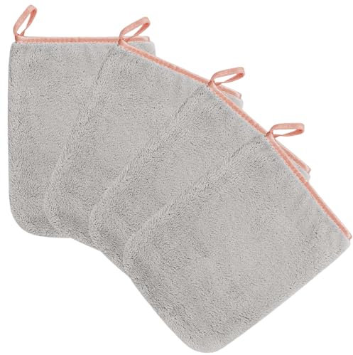PHOGARY Microfiber Face Cloths for Washing Face, Soft Absorbent Wash Mitts, Coral Fleece Facial Body Wash Cloths, Adult European Bath Mitt, Machine Washable, 4Pack, 23x16cm, White