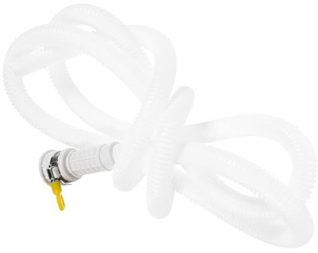 SHINEOFI Tuyau Vidange Climatiseur Mobile en Pvc Blanc Embout à Douille Ondulée, Tuyau de Vidange Flexible de 2 Mètres pour Usage Domestique, pour Climatiseurs Split