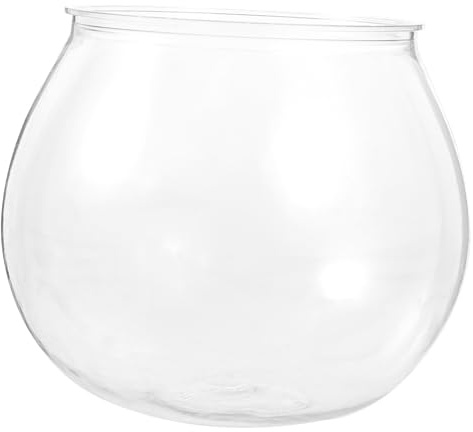 Kleines Plastik Aquarium für Goldfische Transparente Fischzucht Vase Dekorativer Behälter für Schreibtisch und Partys
