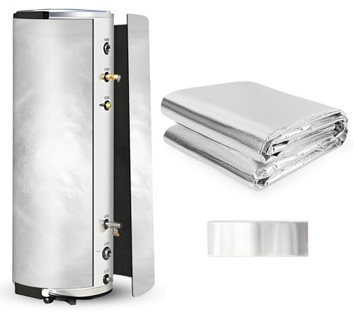 Upgraded Water Heater Insulation Blanket 76x48,Pre-Oxidized Fiber Technology for Energy Saving, Soft Tight Fit Easy to Cut & Install, Includes 16FT Foil Tape, Fits 40 50 60 Gallon Tanks(76x48)