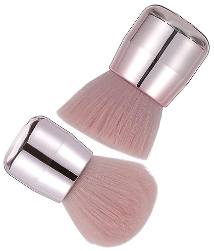 WEKADRIN 2pcs Mushroom Head Makeup Brushes Loose Powder Face Foundation Blusher Cosmetic Brush Set for Liquid and Powder Makeup Application