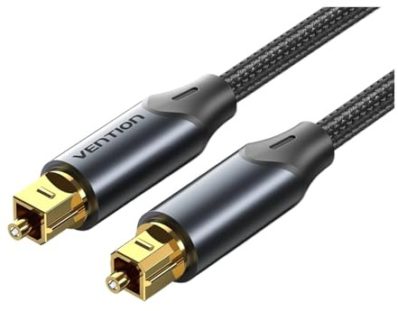 Câble audio optique numérique Vention Toslink SPDIF coaxial 1 m/2 m for amplificateurs Blu-ray Xbox 360 PS4 barre de son câble fibre optique(New Alloy shell,3m)