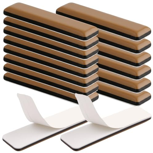 16 Pz Scivoli per Mobili Pesanti Piedini per Mobili Autoadesivo in Teflon | Piedini per Mobili in Teflon PTFE Adesivi Protezione Efficace per Pavimenti Mobili Elettrodomestici (19 x 70 mm)