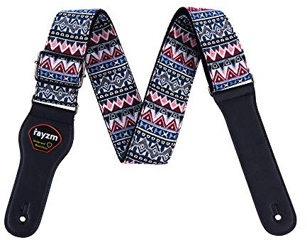 Rayzm Gurt Gitarre/Bass Gurt, Gitarrenband Gitarrengurt Tragegurt aus Baumwolle für Akustik/Elektro Gitarre oder Bass