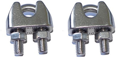 Serre Câble INOX pour Câble de diamètre 10mm (Lot de 2) INOX A4-316