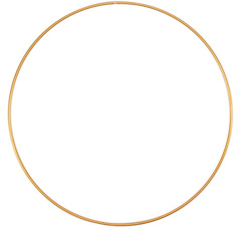 Vaessen Creative Metal Crafts, Gold, Ø 30 cm or 11.8 Inches, 3 mm Thick, Dream Catcher Hoop, Wreath Ring for Macrame Wall Hanging, Crochet, Boho Décor, Wedding Decorations, 11015-002