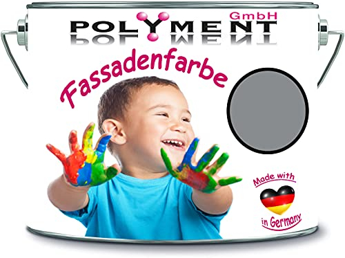 5 Liter hochwertige Silikonharz Fassadenfarbe Sockelfarbe RAL-Farbtonkarte (RAL 7046 Telegrau 2)