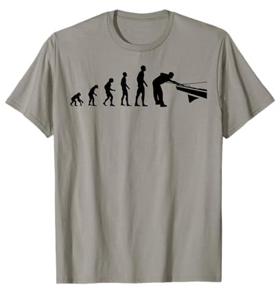 Billard Billardspieler Evolution Lustig Billard Tisch Kugel T-Shirt