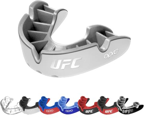 OPRO Mundschutz – Silber-Level Zahnschutz für Boxen, Kampfsport, MMA, Erwachsene & Kinder – Selbstanpassende Schiene für Hockey, Kickboxen, Rugby – Essenzielle Passform – Mit zahnärztlicher Garantie