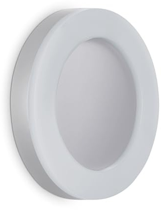 TELEFUNKEN - Runde LED Außenlampe IP44, LED Wandleuchte Außen, 24W, 2600 Lumen, 4000K Neutralweiß, Silberfarbig, 320x50 mm (DxH)