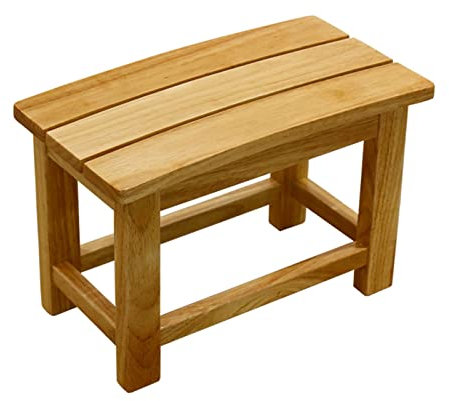 XHALERY Holz-Duschhocker für Badezimmer, wasserdicht, rutschfest, für Senioren, kleine Bank, Holz-Onsen-Badhocker – Sauna- und Badesitz, Wechselschuhe
