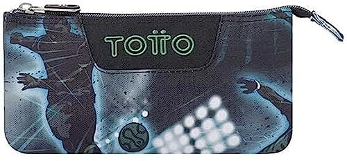 Totto Federmäppchen für die Schule, DREI Fächer, Fußballstadion, Standardgröße, Bedruckt, ESTÁNDAR, Etuis